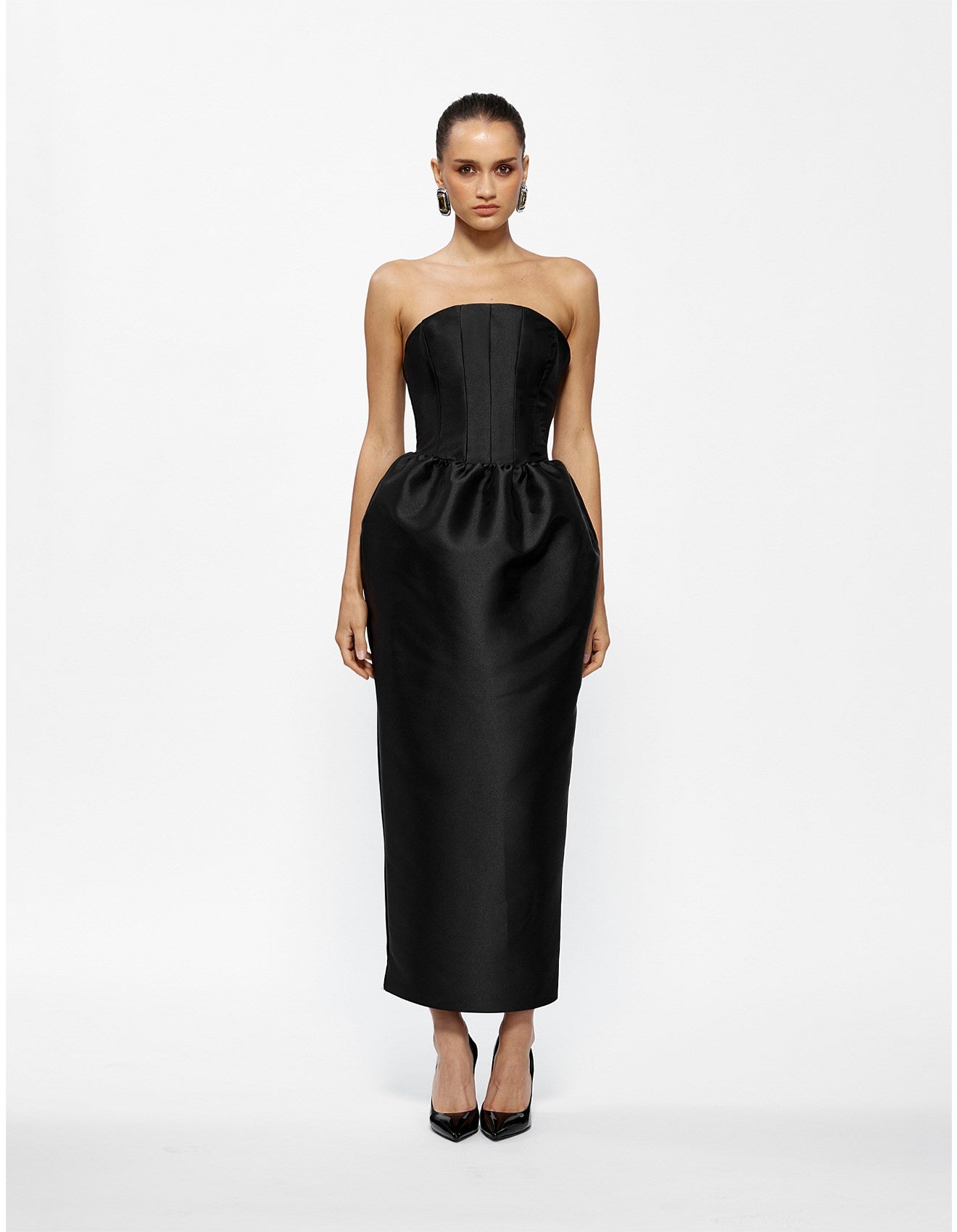 Effie Kats Lilia Curved Strapless Maxi