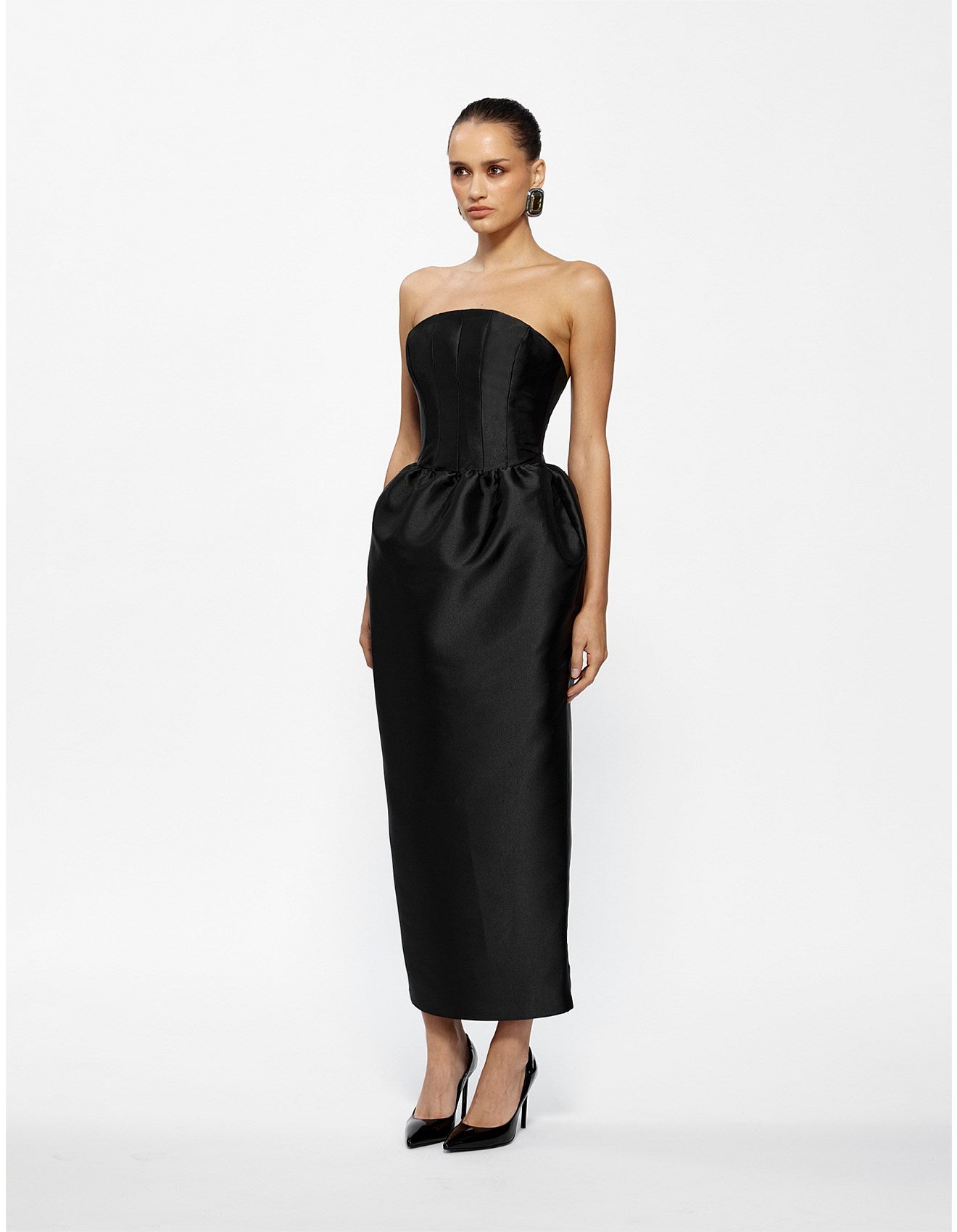 Effie Kats Lilia Curved Strapless Maxi