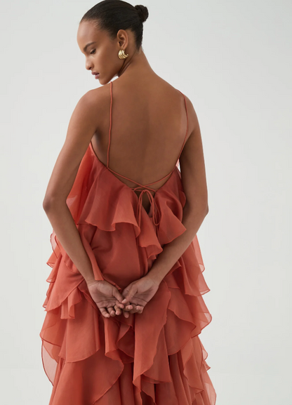 Aje Pandorea Layered Maxi Dress